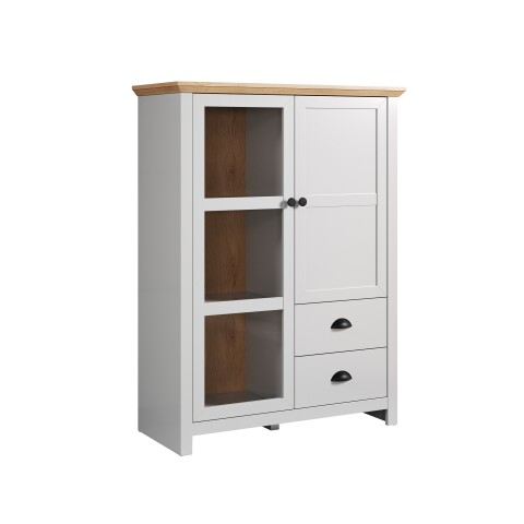 Highboard >Landside< in Lichtgrau Melamin - 97x130x41 (BxHxT)