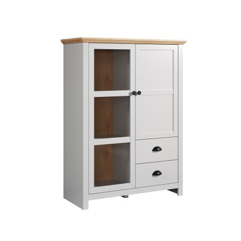 Highboard >Landside< in Lichtgrau Melamin - 97x130x41 (BxHxT)