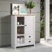 Highboard >Landside< in Lichtgrau Melamin - 97x130x41 (BxHxT)