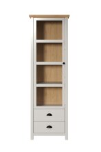 Vitrine >Landside< in Lichtgrau Melamin - 65x201x41...