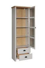 Vitrine >Landside< in Lichtgrau Melamin - 65x201x41 (BxHxT)