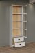 Vitrine >Landside< in Lichtgrau Melamin - 65x201x41 (BxHxT)