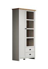 Vitrine >Landside< in Lichtgrau Melamin - 97x201x41...
