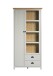 Vitrine >Landside< in Lichtgrau Melamin - 97x201x41 (BxHxT)