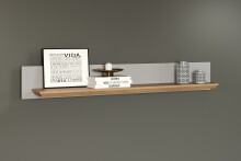 Wandboard >Landside< in Lichtgrau Melamin - 153x22x22 (BxHxT)