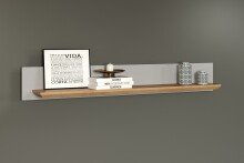 Wandboard >Landside< in Lichtgrau Melamin - 153x22x22 (BxHxT)