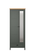 Garderobenschrank >Stanton< in Tannengrün /...