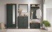 Garderobenschrank >Stanton< in Tannengrün / Eiche - 77x198x39cm (BxHxT)