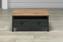 Couchtisch >Stanton< in Tannengrün / Eiche -...