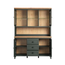 Buffet >Stanton< in Tannengrün / Eiche - 146x198x45cm (BxHxT)