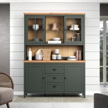 Buffet >Stanton< in Tannengrün / Eiche - 146x198x45cm (BxHxT)