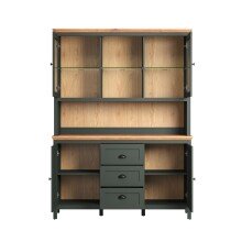 Buffet >Stanton< in Tannengrün / Eiche - 146x198x45cm (BxHxT)