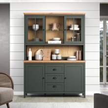 Buffet >Stanton< in Tannengrün / Eiche - 146x198x45cm (BxHxT)
