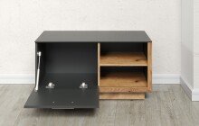 Bank >Synnax< in Anthrazit Melamin/Coast Evoke Eiche Nachbildung