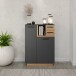 Kommode >Synnax< in Anthrazit Melamin/Coast Evoke Eiche Nachbildung