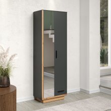 Garderobenschrank >Synnax< in Anthrazit Melamin/Coast Evoke Eiche Nachbildung