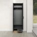 Garderobenschrank >Synnax< in Anthrazit Melamin/Coast Evoke Eiche Nachbildung