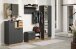 Garderobenschrank >Synnax< in Anthrazit Melamin/Coast Evoke Eiche Nachbildung