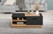 Couchtisch >Synnax< in Anthrazit Melamin/Coast Evoke Eiche Nachbildung