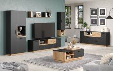 Couchtisch >Synnax< in Anthrazit Melamin/Coast Evoke Eiche Nachbildung