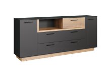 Sideboard >Synnax< in Anthrazit Melamin/Coast Evoke...