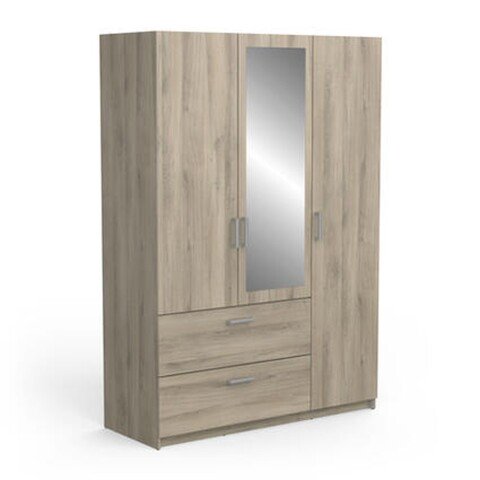Kleiderschrank >Ready2< in Eiche aus Holzwerkstoff - 134x192x51cm (BxHxT)
