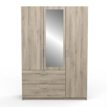 Kleiderschrank >Ready2< in Eiche aus Holzwerkstoff - 134x192x51cm (BxHxT)