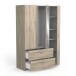 Kleiderschrank >Ready2< in Eiche aus Holzwerkstoff - 134x192x51cm (BxHxT)