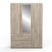 Kleiderschrank >Ready2< in Eiche aus Holzwerkstoff - 134x192x51cm (BxHxT)