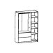 Kleiderschrank >Ready2< in Eiche aus Holzwerkstoff - 134x192x51cm (BxHxT)