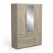 Kleiderschrank >Ready2< in Eiche aus Holzwerkstoff - 134x192x51cm (BxHxT)