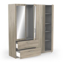 Kleiderschrank >Ready2< in Eiche aus Holzwerkstoff - 178x192x51cm (BxHxT)