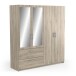 Kleiderschrank >Ready2< in Eiche aus Holzwerkstoff - 178x192x51cm (BxHxT)