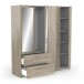 Kleiderschrank >Ready2< in Eiche aus Holzwerkstoff - 178x192x51cm (BxHxT)