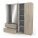 Kleiderschrank >Ready2< in Eiche aus Holzwerkstoff - 178x192x51cm (BxHxT)