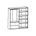 Kleiderschrank >Ready2< in Eiche aus Holzwerkstoff - 178x192x51cm (BxHxT)