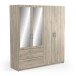 Kleiderschrank >Ready2< in Eiche aus Holzwerkstoff - 178x192x51cm (BxHxT)