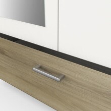 Kleiderschrank >Ready2< in Eiche/weiss aus Holzwerkstoff - 89x192x51cm (BxHxT)