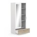 Kleiderschrank >Ready2< in Eiche/weiss aus Holzwerkstoff - 89x192x51cm (BxHxT)