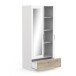 Kleiderschrank >Ready2< in Eiche/weiss aus Holzwerkstoff - 89x192x51cm (BxHxT)