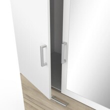 Kleiderschrank >Ready2< in Eiche/weiss aus Holzwerkstoff - 134x192x51cm (BxHxT)