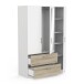 Kleiderschrank >Ready2< in Eiche/weiss aus Holzwerkstoff - 134x192x51cm (BxHxT)