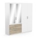 Kleiderschrank >Ready2< in Eiche/weiss aus Holzwerkstoff - 178x192x51cm (BxHxT)