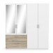 Kleiderschrank >Ready2< in Eiche/weiss aus Holzwerkstoff - 178x192x51cm (BxHxT)