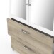 Kleiderschrank >Ready2< in Eiche/weiss aus Holzwerkstoff - 178x192x51cm (BxHxT)
