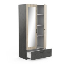 Kleiderschrank >Ready2< in Eiche/sidewalk aus Holzwerkstoff - 89x192x51 (BxHxT)