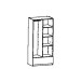 Kleiderschrank >Ready2< in Eiche/sidewalk aus Holzwerkstoff - 89x192x51 (BxHxT)
