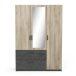 Kleiderschrank >Ready2< in Eiche/sidewalk aus Holzwerkstoff - 134x192x51 (BxHxT)