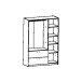 Kleiderschrank >Ready2< in Eiche/sidewalk aus Holzwerkstoff - 134x192x51 (BxHxT)