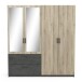 Kleiderschrank >Ready2< in Eiche aus Holzwerkstoff - 178x192x51cm (BxHxT)
